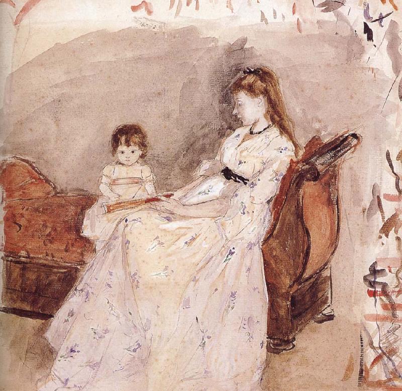Berthe Morisot Ierma and her daughter Sweden oil painting art